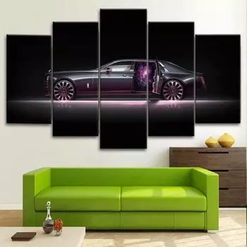 Phantom Galaxy Роскошный автомобиль 5 панельный модульный HD настенное искусство холст постеры живопись для гостиной домашний декор фотографии украшения 20x35 20x45 20x55cm