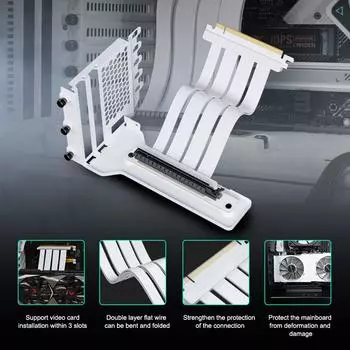 PHAPHANTEKS VGPUKT 4.0 Вертикальный кронштейн для графической карты, крепление для графического процессора, комплект держателя для видеокарты, компьютерные аксессуары