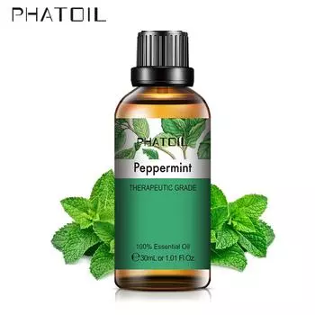 PHATOIL 30/60/90 мл ароматическое масло перечной мяты для увлажнителя, ароматическая лампа, освежение воздуха, ароматерапия, чистый растительный экстракт, эфирные масла 1 PC