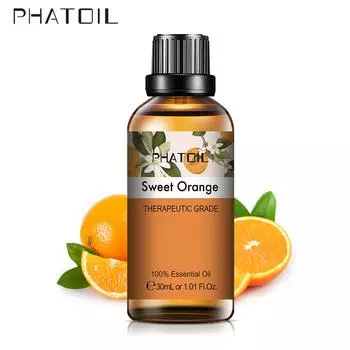 PHATOIL 30/60 мл чистое эфирное масло сладкого апельсина Ароматерапия Массажный аромат Здоровый успокаивающий диффузор свежести воздуха DIY Фруктовые духи 1 PC