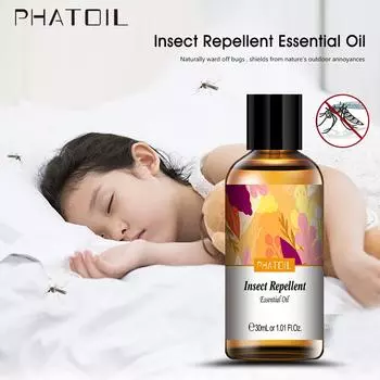 PHATOIL 30/60 мл состав от насекомых, эфирное масло для увлажнителя, аромат, здоровое успокаивающее, очищающее воздух, бактерицидное, водорастворимое масло 1PC