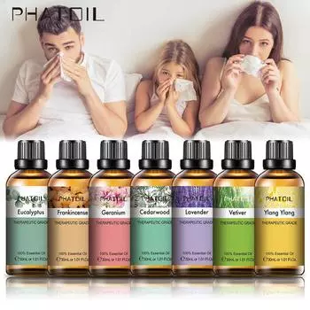 PHATOIL 30 мл эфирные масла лаванды, ромашки, корицы для облегчения простуды, здоровый успокаивающий диффузор свежести воздуха, ароматические масла лимона, чайного дерева Cinnamon