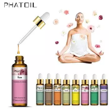 PHATOIL 3 шт., лемонграсс, лаванда, чайное дерево, растение, эфирное масло, очиститель воздуха, облегчение тела, роза, ваниль, жасмин, ароматическое масло, сделай сам, фруктовые духи Sweet Orange