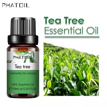 PHATOIL 5 мл/10 мл/15 мл/30 мл/100 мл Эфирные масла чайного дерева для ароматерапии Увлажнитель Диффузоры Снимают стресс Натуральные масла чайного дерева Tea Tree-5ml+Dropper