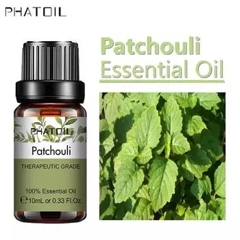 PHATOIL 5 мл/10 мл/15 мл/30 мл/100 мл пачули чистое антибактериальное эфирное масло дегельминтизация воздуха освежение тела облегчение водорастворимого масла Patchouli-5ml+Dropper