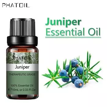 PHATOIL 5 мл/10 мл/15 мл/30 мл/100 мл натуральное чистое эфирное масло можжевельника для ароматерапии, диффузоры, освежение воздуха, облегчение тела, ароматические свечи своими руками Juniper-5ml+Dropper