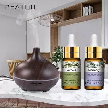 PHATOIL 5 мл чистое растительное эфирное масло пачули для спа-массажа, купания, ухода за кожей, снятия усталости, увлажнители, очиститель воздуха, ароматическое масло розмарина Rosemary