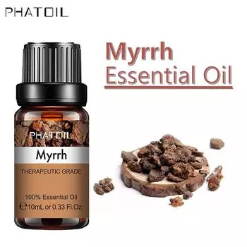 PHATOIL Чистое эфирное масло мирры для освежения, повышения иммунитета, снятия стресса, стерилизации 5 мл/10 мл/15 мл/30 мл/100 мл арома-масла мирры Myrrh-5ml+Dropper