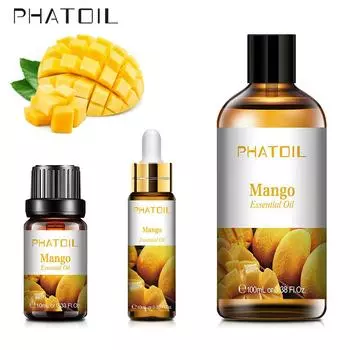 PHATOIL фруктовые эфирные масла манго для свечей, мыла, сделай сам, духи, ароматерапия, увлажнитель воздуха, диффузор, здоровый уход 10ML Mango+a dropper