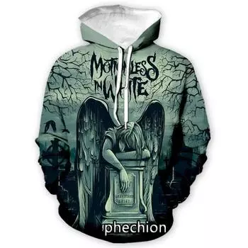 phechion Новая мода для мужчин/женщин Motionless In White 3D Print Casual Sweatshirt Hoodies Streetwear Men Loose Sport Hoodies H82 S