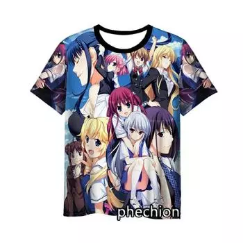 phechion Новая мода для мужчин/женщин The Eden of Grisaia 3D Printed Short Sleeve Casual T Shirt Sporting Hip Hop Summer Tops L253 S