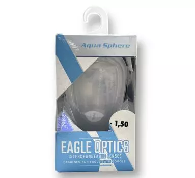 Phelps Aquasphere Swimming Goggles EAGLE OPTICS LENS 167310 -1.5