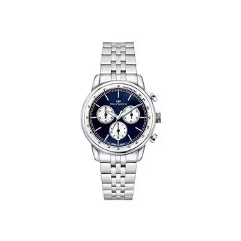 Philip Watch Swiss Made Anniversary Chronograph из нержавеющей стали с синим циферблатом, кварцевые часы R8273650004 100M мужские часы синий