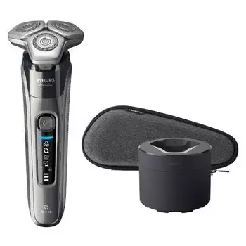 Philips 9000 Series Electric 72 Flex Personal Fit Technology с чистящей машинкой [модель 2022 г.] Бритва, лезвия, головка 360-D, бритье/SkinIQ S9697/50