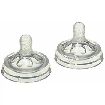 philips avent natural baby bottle nipple, slow flow nipple 1m+, 2pk, scf652/23