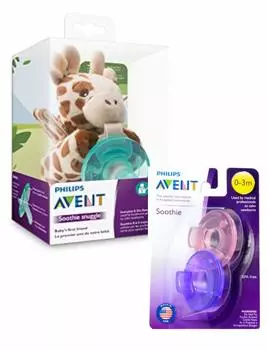 Philips Avent Соска-пустышка Жираф Держатель для пустышки Набор Philips Avent Соска-пустышка Соска-пустышка на месяцы 2 шт. [Набор продуктов] + 0-3