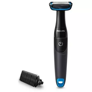 Philips Body Trimmer 1000 Series Body Shaver Groomer (Ванная комната пригодна для использования (Использование тела) Работает от батареи) BG1024/17 Черный/Синий
