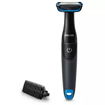 Philips Body Trimmer 1000 Series Body Shaver Groomer Используемая батарея (ванная комната (Для тела) Эксплуатируется) BG1024/17 Черный/Синий синий