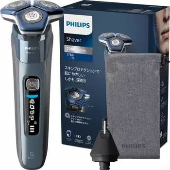 Philips Electric Shaver 7000 Series Электробритва для мужчин (45 лезвий, вращающиеся //Технология SkinIQ, можно мыть и мыть) S7882/16 Ледяной голубой [.co.jp li
