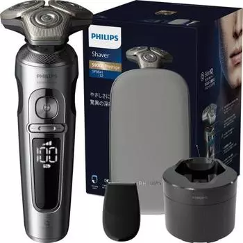 Philips Electric Shaver 9000 Prestige Washer Machine Model Электробритва Мужская (72 лезвия, вращающегося типа, оснащенные технологией защиты кожи Skin Protection Technology Pro