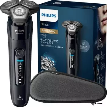 Philips Electric Shaver 9000 Series Электробритва для мужчин (72 лезвия, роторного типа/технология SkinIQ, можно мыть и мыть) S9696/31 Черный