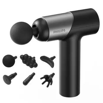 Philips Handy Gun Body Shaping Gun Беспроводной 7 уровней вибрации Сильная вибрация 6 насадок Перезаряжаемый Расслабляющий Черный FTM7323BK97 Type-C чёрный