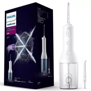 Philips Jet Washer Sonicare Cordless Power Flosser 3000 Оральный ирригатор (Водоструйная мойка типа X) HX3826/21 Белый