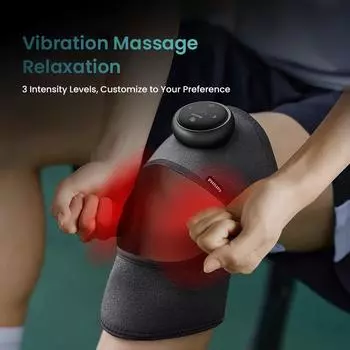 Philips Массажер для колена PPM5302 5-уровневый термотермический компресс 34–46 см* Эластичная волшебная лента Подходит для всей семьи, легко носить и снимать. чёрный