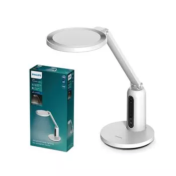 Philips Настольный светильник с поверхностным излучением Модель DSK605 Einstein Eco Philips Светодиодная настольная лампа 800 лм Ra95 Рабочий стол Автоматическая регулировка яркости Плавная
