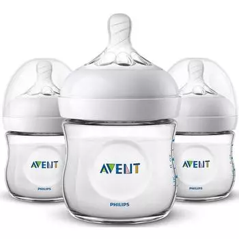Philips SCF01037 Avent 4 унции Natural Baby Бутылочки 3 шт. в упаковке – SCF010/37