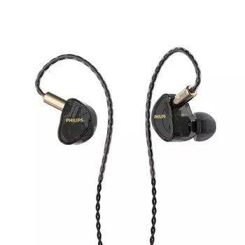 PHILIPS TAE7009 мониторные наушники канального типа проводные 2pin съемные наушники с высокой звукоизоляцией для записи прослушивания игр сценического исполнения адаптер чёрный