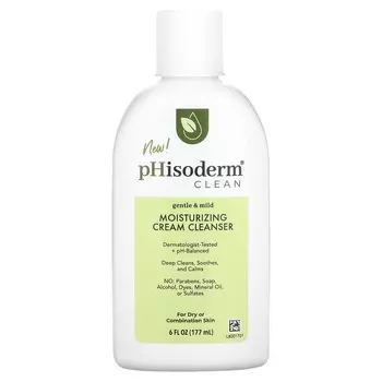 pHisoderm, Прозрачный увлажняющий очищающий крем для сухой и комбинированной кожи, 6 жидких унций (177 мл)
