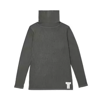 phiten freeasy high neck long sleeve charcoal L T-shirt древесный уголь
