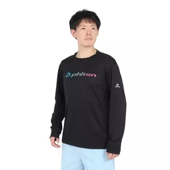 PHITEN Long Sleeve Lame Grade Black Blue 3124JG62920 x T-shirt (Black Blue/L/Men s, Lady s)
