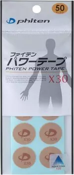 Phiten Power Tape X30 50 Mark back [Скованные плечи] [Скованная шея] [Слабая боль] [Расслабление] [Поддержка производительности] бежевый