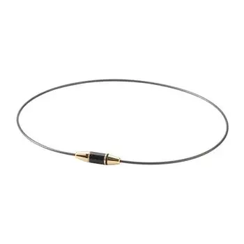 phiten RAKUWA Necklace Wire EXTREME Carbon Gold 50cm Phiten Advanced Technology [Stiff Shoulders] [Stiff Neck] [Uses Metax] Men s