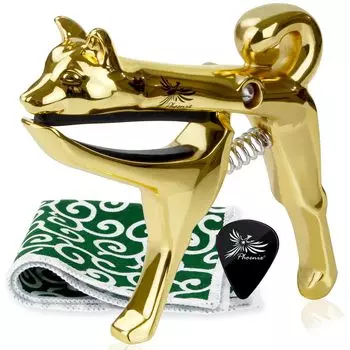 Phoenix Capo Tast Guitar Capo Inu Care Fiber Cloth Teardrop Type Pick Safe and Secure Гарантия 4 Piece Set Electric Classic Acoustic Multi-String золотой