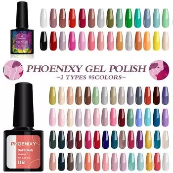 PHOENIXY 100 шт. лак для ногтей УФ-светодиодный гибридный лак для дизайна ногтей гель-лайнер для маникюра полупостоянная база верхнее покрытие гель-лак цвета 235