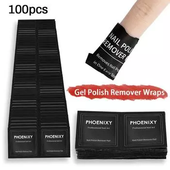 PHOENIXY 100 шт., обертывания для снятия гель-лака, средство для снятия лака, средство для снятия геля для ногтей, аксессуары для красоты ногтей 50pcs