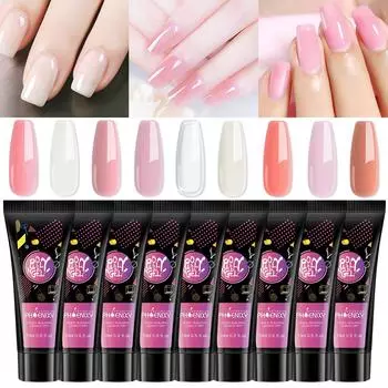 PHOENIXY 15 мл 9 цветов гель поли наращивание ногтей акриловый поли гель УФ-гель прозрачный кристалл УФ-светодиодный гель для ногтей
