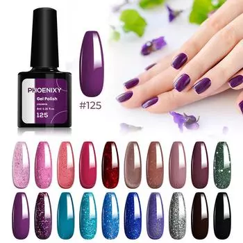 PHOENIXY, 20 цветов, гель-лак для ногтей, серия, замачиваемый, УФ-светодиодный, полуперманентный, 60 шт., набор гелей для ногтей, лак для дизайна ногтей, лак для дизайна ногтей 262