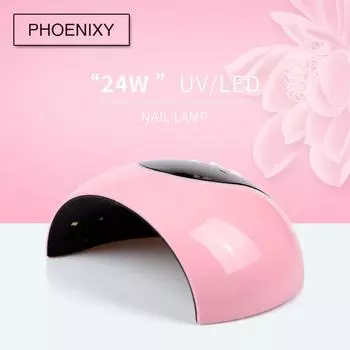 PHOENIXY 24 Вт машина для сушки ногтей УФ-светодиодная лампа портативный кабель Micro USB для домашнего использования УФ-сушилка для гель-лака светодиодная лампа инструменты для дизайна ногтей розовый