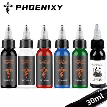 PHOENIXY 30 мл чернила для татуировки пигментные чернила для перманентного макияжа натуральные чистые растительные чернила цвета для боди-арта поставки color 02