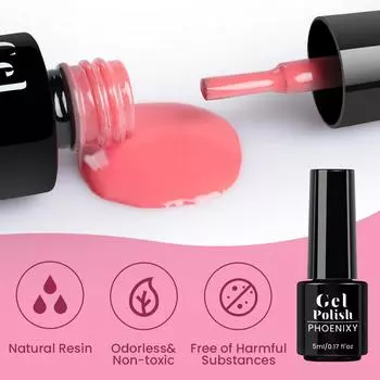 PHOENIXY 5 мл гель для наращивания ногтей полуперманентный твердый гель акриловый кристально-белый прозрачный гель телесного цвета лак для ногтей УФ-строительный гель 180
