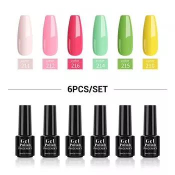 PHOENIXY 5 мл Гель-лак для ногтей Розовый телесный УФ-гель-лак с блестками для дизайна ногтей Soak Off УФ-гель-лак для ногтей 216