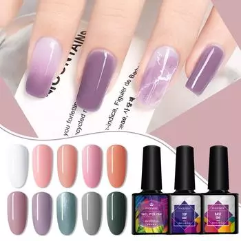 PHOENIXY, 5 шт., набор УФ-гель-лаков для ногтей, цветная серия, светодиодный лак для ногтей, замачиваемый цветной гель-лак для дизайна ногтей