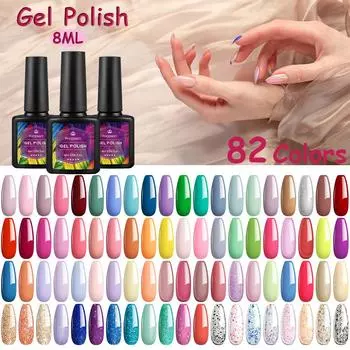 PHOENIXY 82 шт. 8 мл гель-лак для ногтей УФ-гель для ногтей стартовый набор Soak Off гель-лак гель-лак для ногтей дизайн ногтей маникюр DIY салон дома