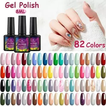 PHOENIXY 82 шт. 8 мл гель-лак для ногтей УФ-гель для ногтей стартовый набор Soak Off гель-лак гель-лак для ногтей дизайн ногтей маникюр DIY салон дома 203