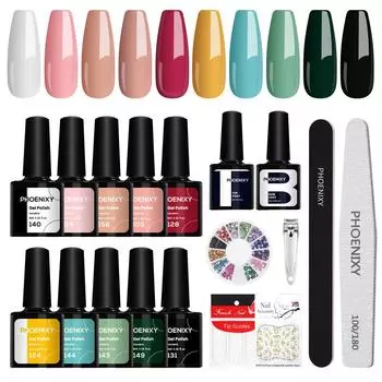 PHOENIXY 8 мл гель для покрытия с УФ-гелем, замачиваемый УФ-гель для дизайна ногтей DIY 3094