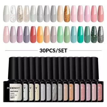 PHOENIXY 8 мл красный цвет гель-лак для ногтей Гель-лак Высококачественная грунтовка Soak Off УФ-светодиодный гель-лак для ногтей без протирания сверху A05-N30Q
